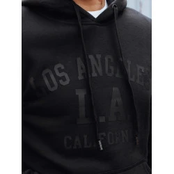 Vyriškas juodas džemperis su gobtuvu California