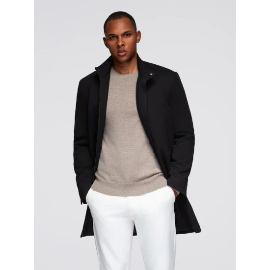 Vyriškas juodas paltas Alpi Paltai