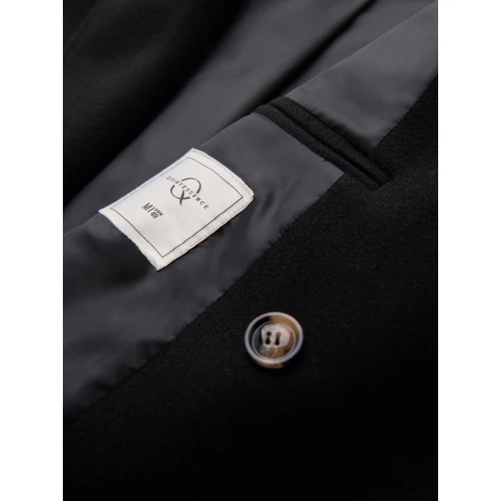 Vyriškas juodas paltas Elegant Paltai