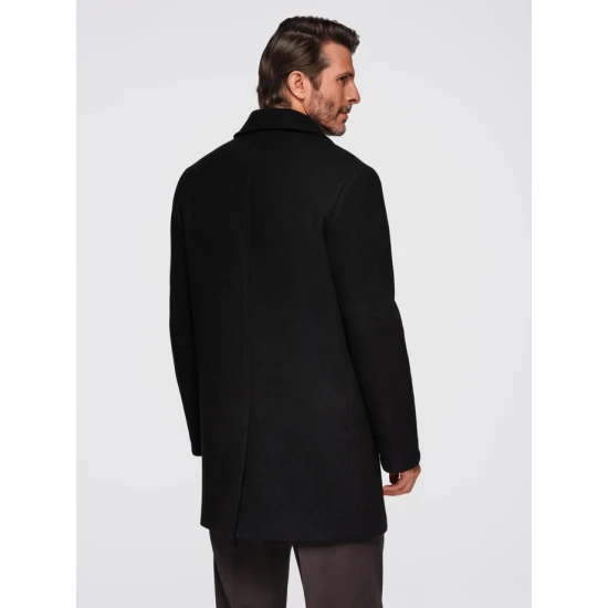 Vyriškas juodas paltas Elegant Paltai