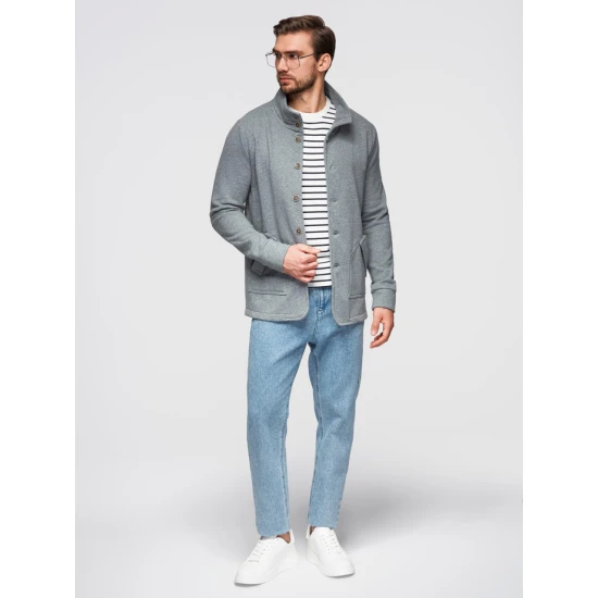 Vyriškas pilkas džemperis Leo Megztiniai