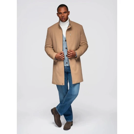 Vyriškas rudas paltas Alpi Paltai