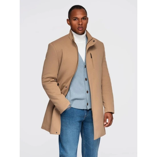 Vyriškas rudas paltas Alpi Paltai