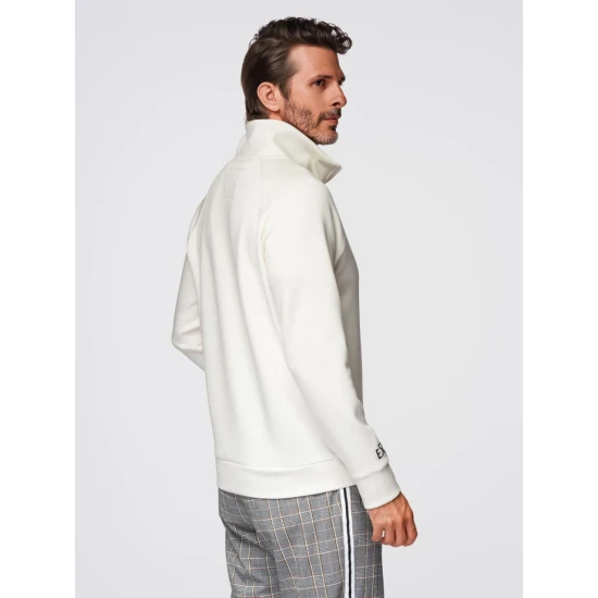 Vyriškas rusvas megztinis Exim Megztiniai aukštu kaklu