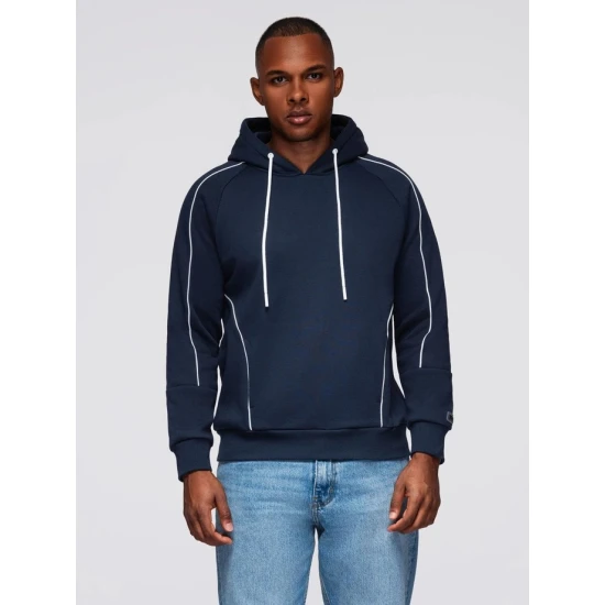 Vyriškas tamsiai mėlynas džemperis Edin Džemperiai be gobtuvo