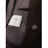Vyriškas tamsiai rudas paltas Elegant Paltai