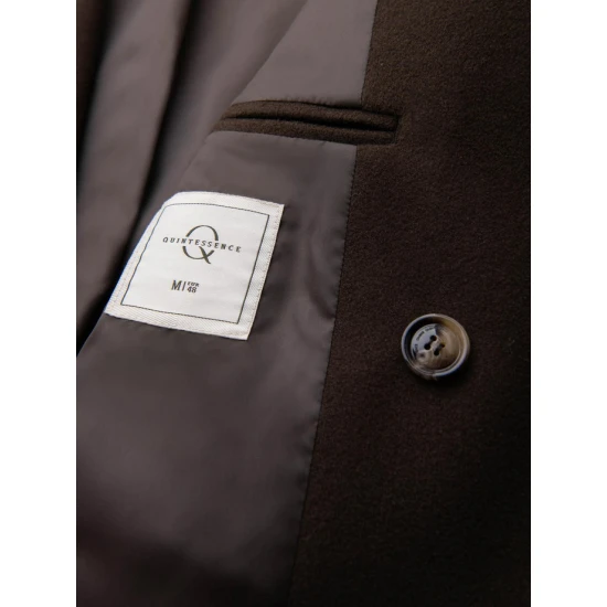 Vyriškas tamsiai rudas paltas Elegant Striukės