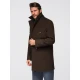 Vyriškas tamsiai rudas paltas Elegant Striukės