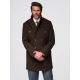 Vyriškas tamsiai rudas paltas Elegant Striukės