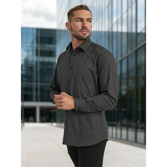 Vyriški juodi marškiniai Royal Marškiniai