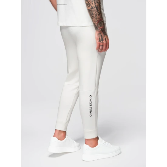 Vyriškos baltos spalvos laisvalaikio kelnės Imek Laisvalaikio kelnės