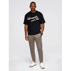 Vyriškos rusvos spalvos laisvalaikio kelnės Imek