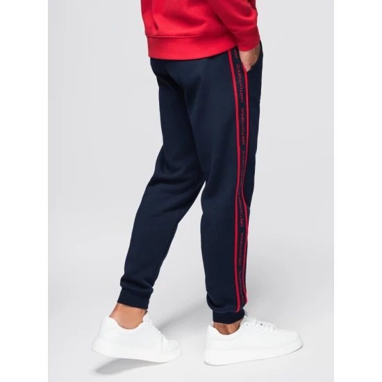 Vyriškos tamsiai mėlynos spalvos laisvalaikio kelnės Performance Laisvalaikio kelnės