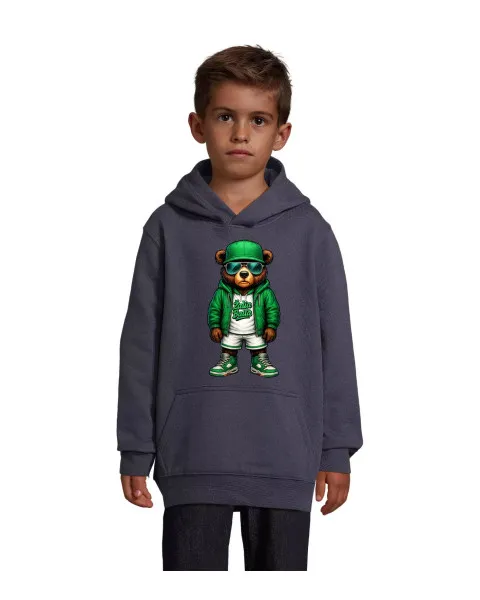 Niebieska bluza dziecięca Bear bez piłki