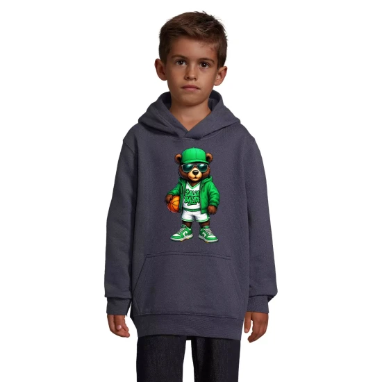 Vaikiškas mėlynas džemperis Meškinas su kamuoliu Džemperiai vaikams