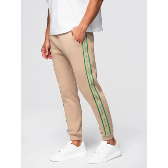 Vyriškos šviesiai rudos spalvos laisvalaikio kelnės Performance Laisvalaikio kelnės