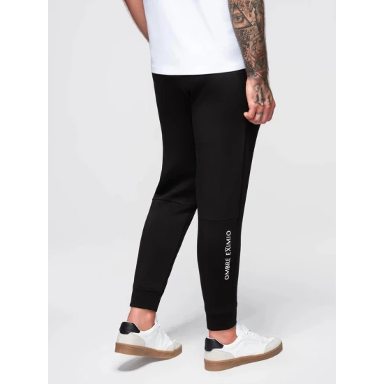 Vyriškos juodos spalvos laisvalaikio kelnės Imek Laisvalaikio kelnės