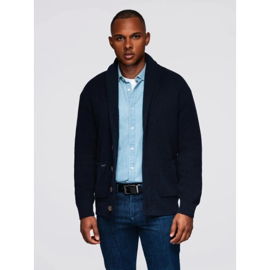 Vyriškas tamsiai mėlynas megztinis Roy Megztiniai