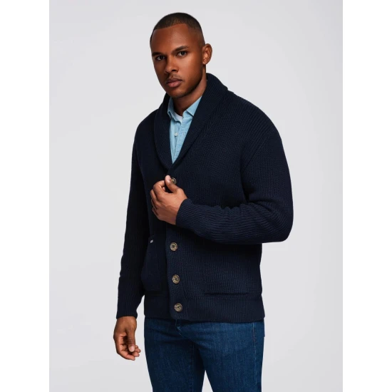 Vyriškas tamsiai mėlynas megztinis Roy Megztiniai