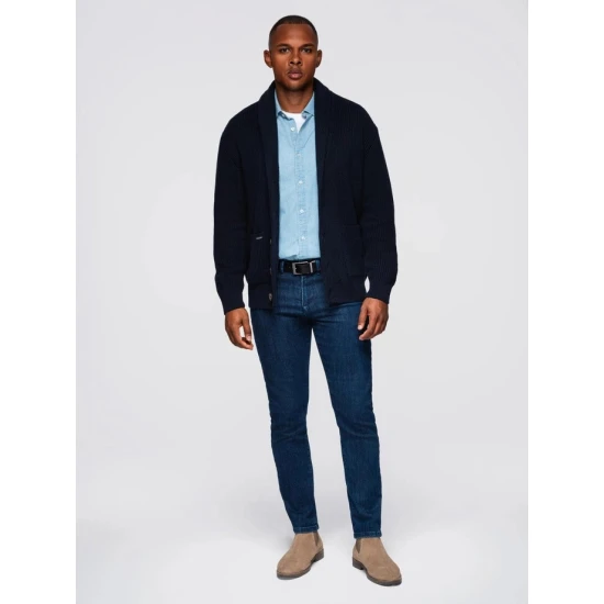 Vyriškas tamsiai mėlynas megztinis Roy Megztiniai