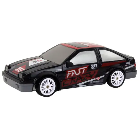 Nuotoliniu būdu valdomas sportinis automobilis R/C 1:24 Juodi keičiami ratai Radijo bangomis valdomi žaislai