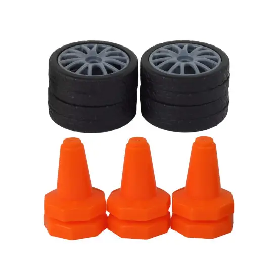 Nuotoliniu būdu valdomas sportinis automobilis R/C 1:24 Juodi keičiami ratai Radijo bangomis valdomi žaislai