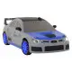 Nuotoliniu būdu valdomas sportinis automobilis R/C 1:24 pilkos spalvos keičiamais ratais Radijo bangomis valdomi žaislai