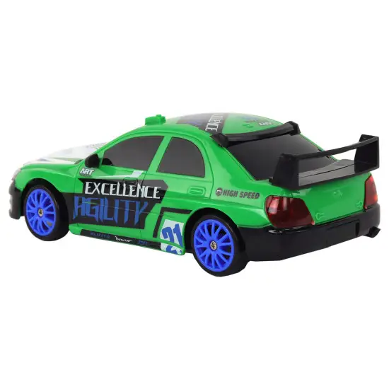 Nuotoliniu būdu valdomas sportinis automobilis R/C 1:24 Žalia keičiami ratai Radijo bangomis valdomi žaislai