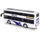 Baltas dviaukštis policijos autobusas Tarnybiniai automobiliai