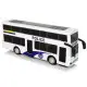 Baltas dviaukštis policijos autobusas Tarnybiniai automobiliai