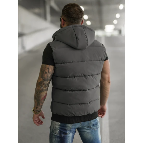 Vyriška tamsiai pilka liemenė Corles Liemenės