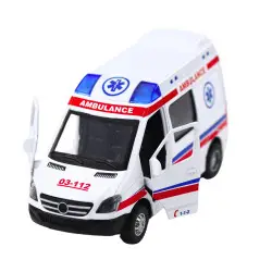Baltas greitosios pagalbos automobilis 