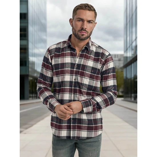 Vyriški bordo languoti marškiniai Marino Marškiniai