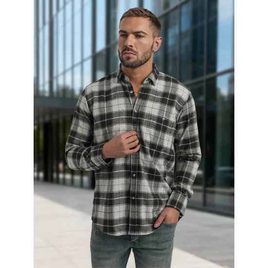 Vyriški pilki languoti marškiniai Marino Marškiniai