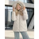 Moteriška šviesiai pilka žieminė striukė su gobtuvu Levi Moteriškos striukės