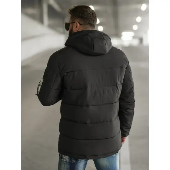 Vyriška juoda žieminė striukė Lorenco JS/57M7503/392