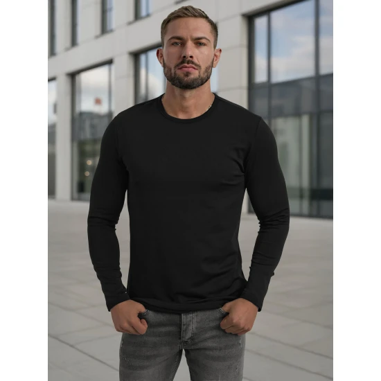 Vyriški juodi marškinėliai Rojo Megztiniai