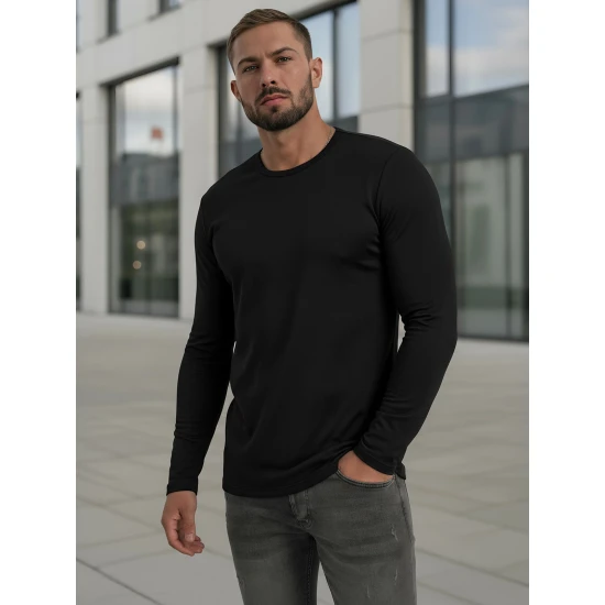 Vyriški juodi marškinėliai Rojo Megztiniai