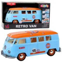 Retro autobusas su šviesos ir garso efektais