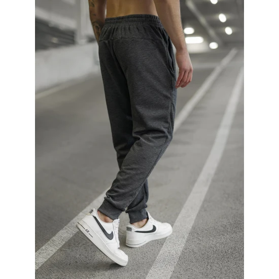 Vyriškos tamsiai pilkos kelnės Run Kelnės