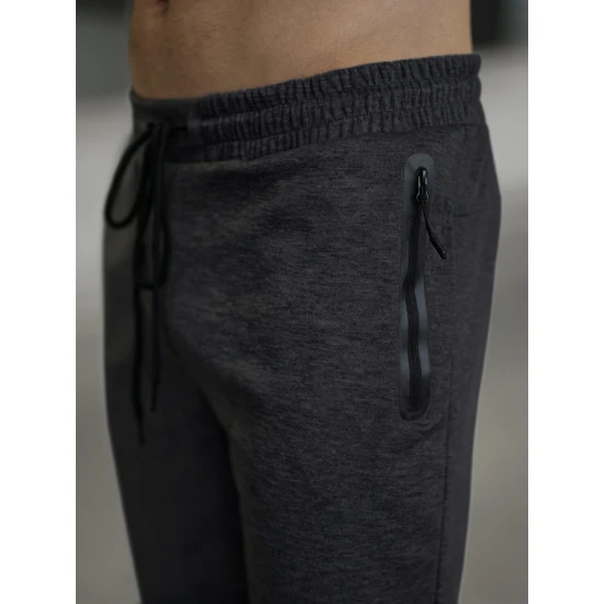 Vyriškos tamsiai pilkos kelnės Run Kelnės