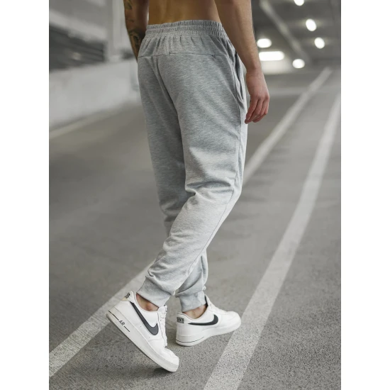 Vyriškos šviesiai pilkos kelnės Run Laisvalaikio kelnės