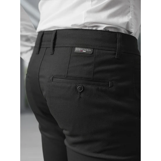 Vyriškos juodos chino kelnės Reno