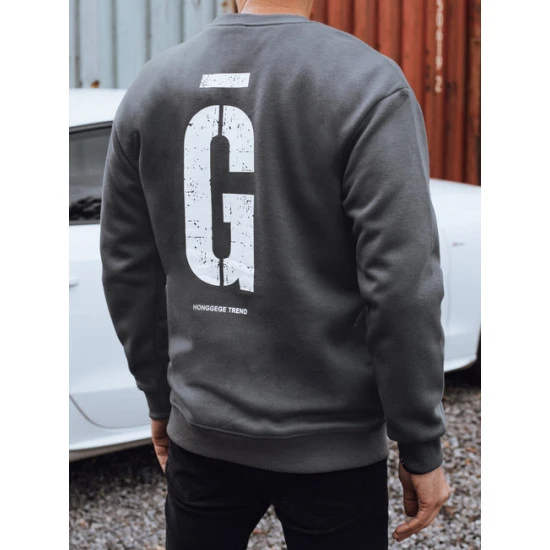 Vyriškas tamsiai pilkas džemperis Gala Džemperiai su užrašais