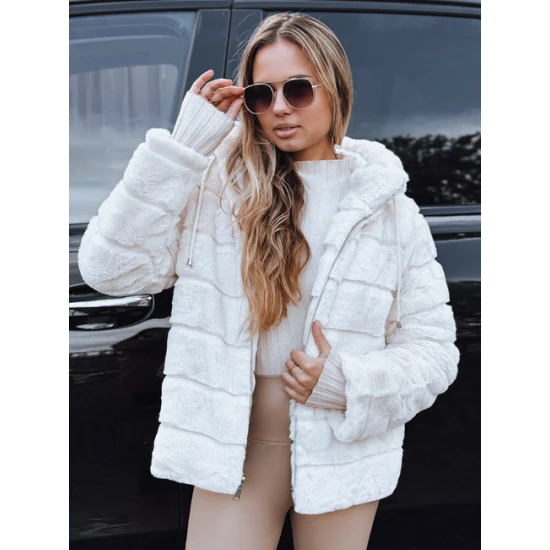 Moteriškas rusvas kailinis švarkas Santa Moteriškos striukės