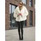 Moteriška balta kailinė striukė Moda Moteriškos striukės