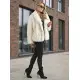 Moteriška balta kailinė striukė Moda Moteriškos striukės