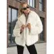 Moteriška balta kailinė striukė Moda Moteriškos striukės