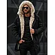 Vyriška juoda žieminė striukė su kailiu Eget JS/22M316/392