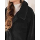 Moteriškas ilgas juodas žieminis paltas Fabio Moteriškos striukės
